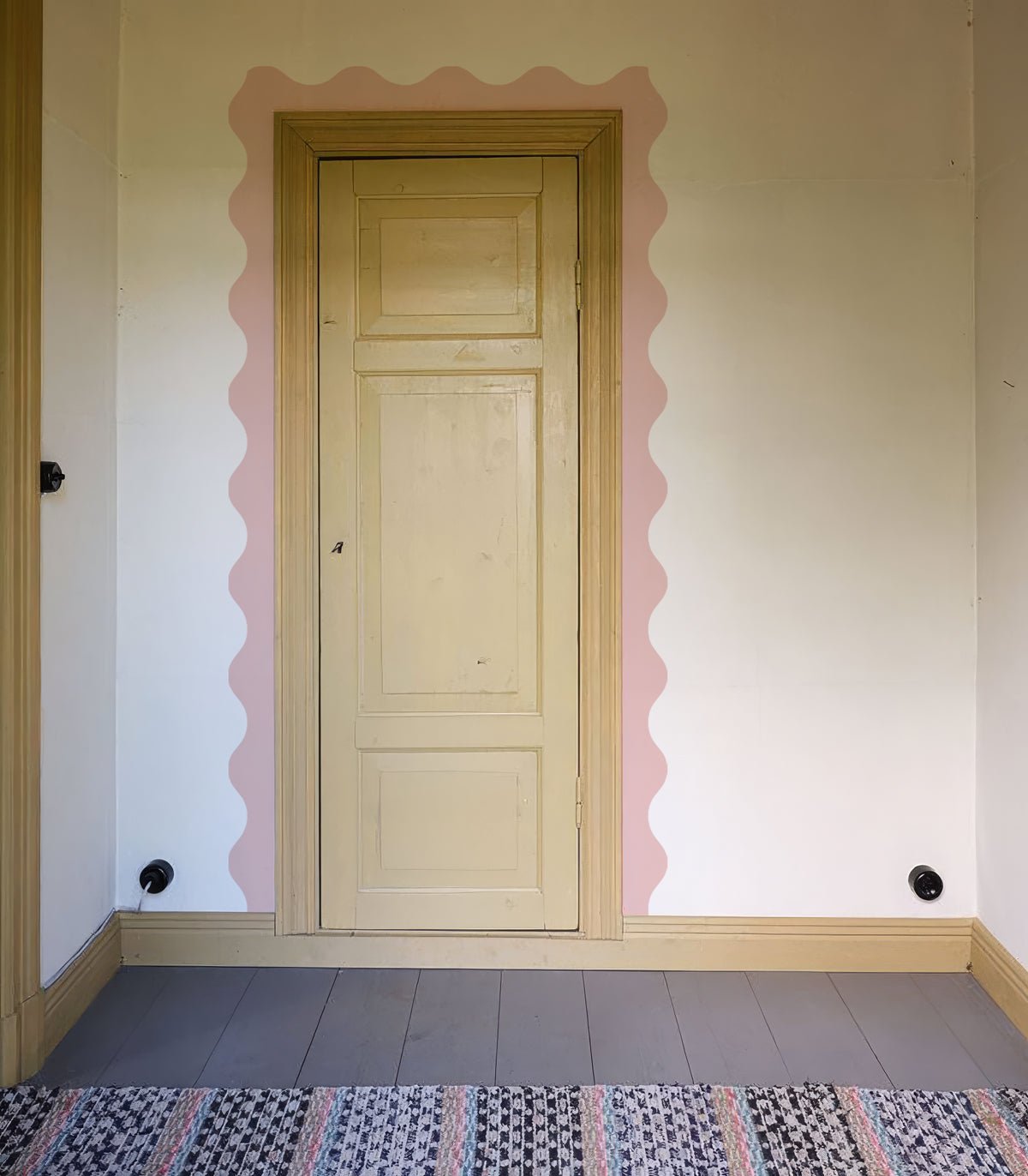 Border Waves Dusty Rose - Wallcolors®
