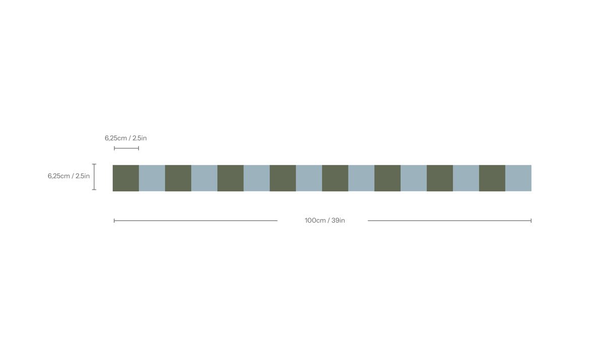 Border Square Olive Green - Wallcolors®