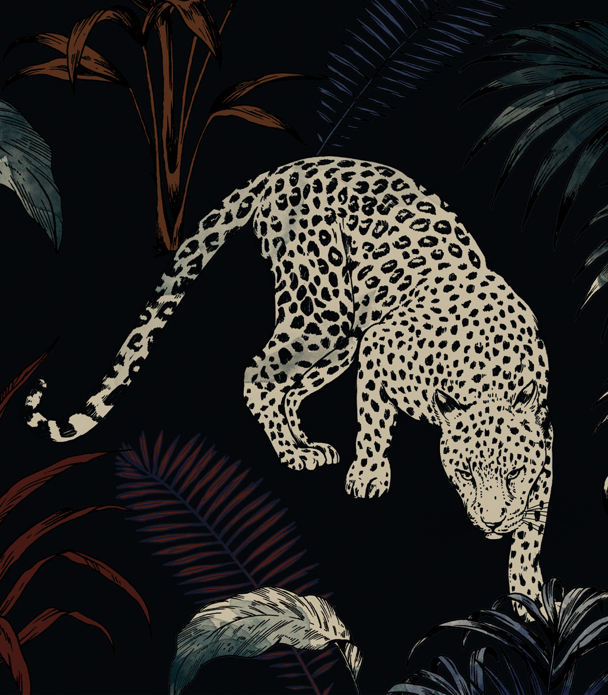 Geparden Schwarze Tapete