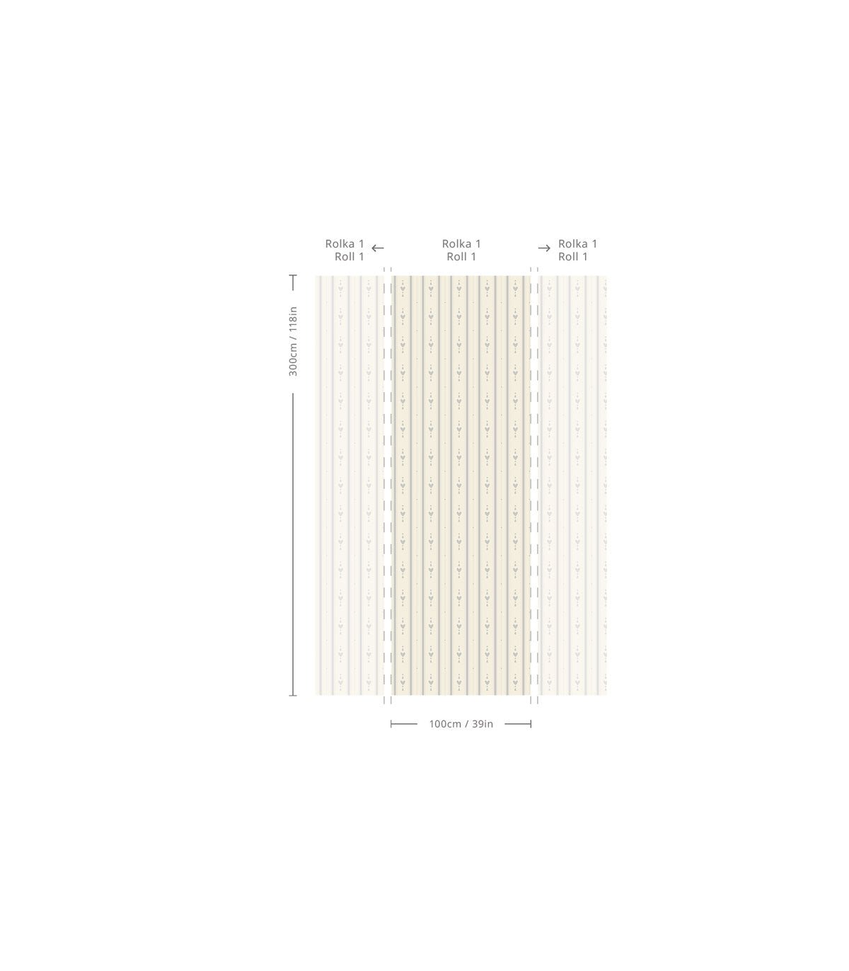 Tapeta Cottage Stripe - Wallcolors®