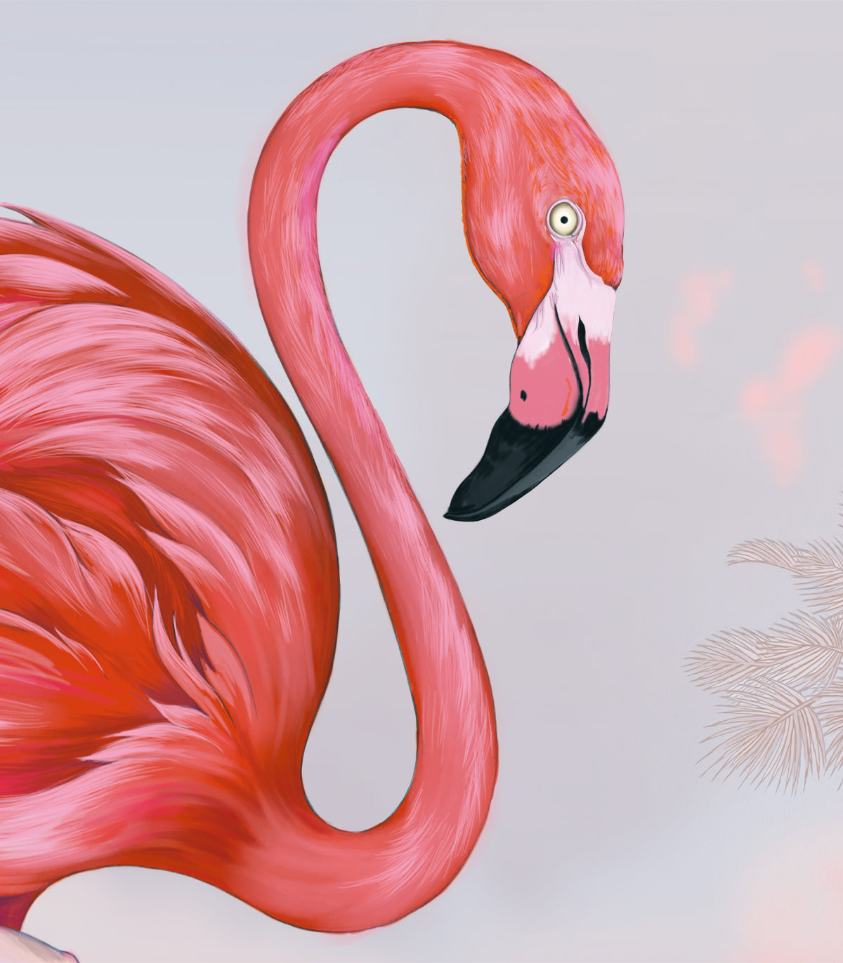 Purpurrote Flamingo-Pink-Tapete
