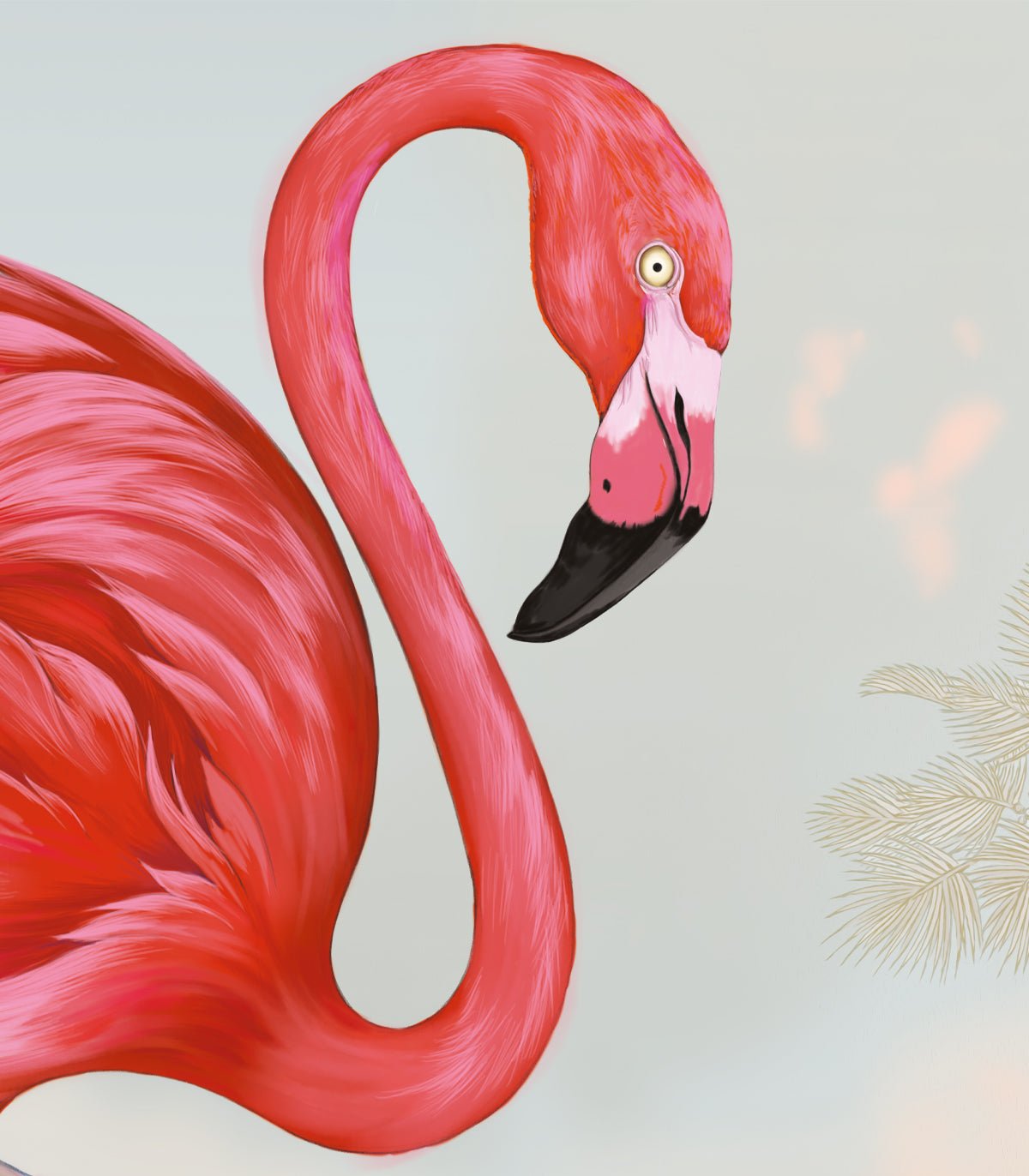 Tapeta Crimson Flamingo - Wallcolors®