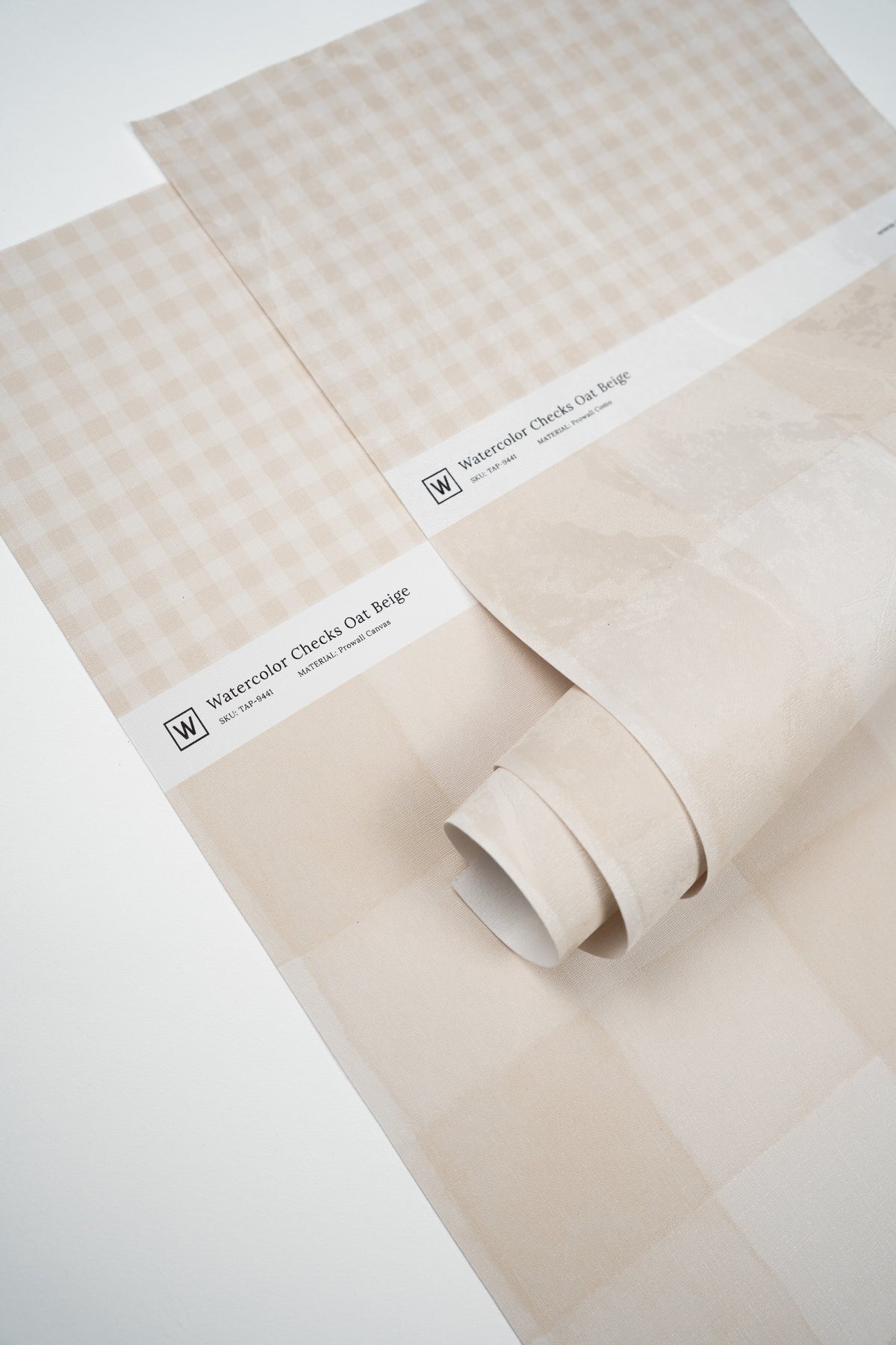 Tapete Watercolor Checks Oat Beige