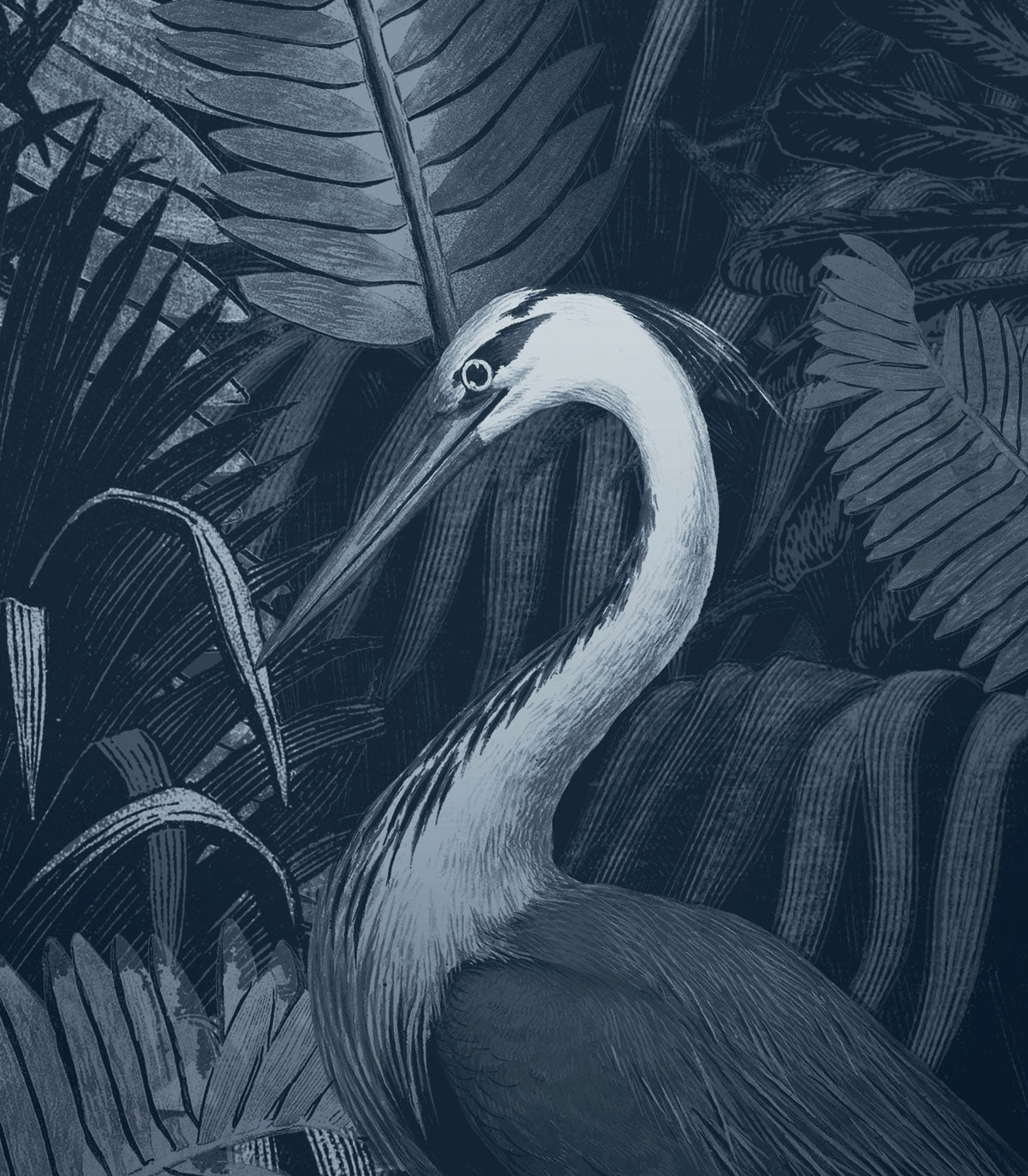 Wüstentropen Dunkelblaue Tapete