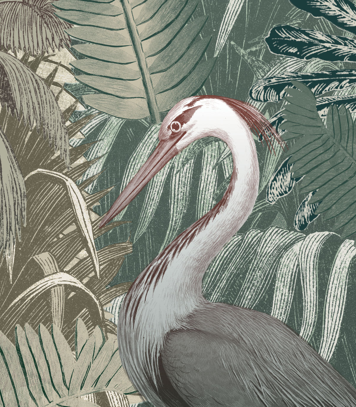 Desert Tropics Hellgrüne Tapete