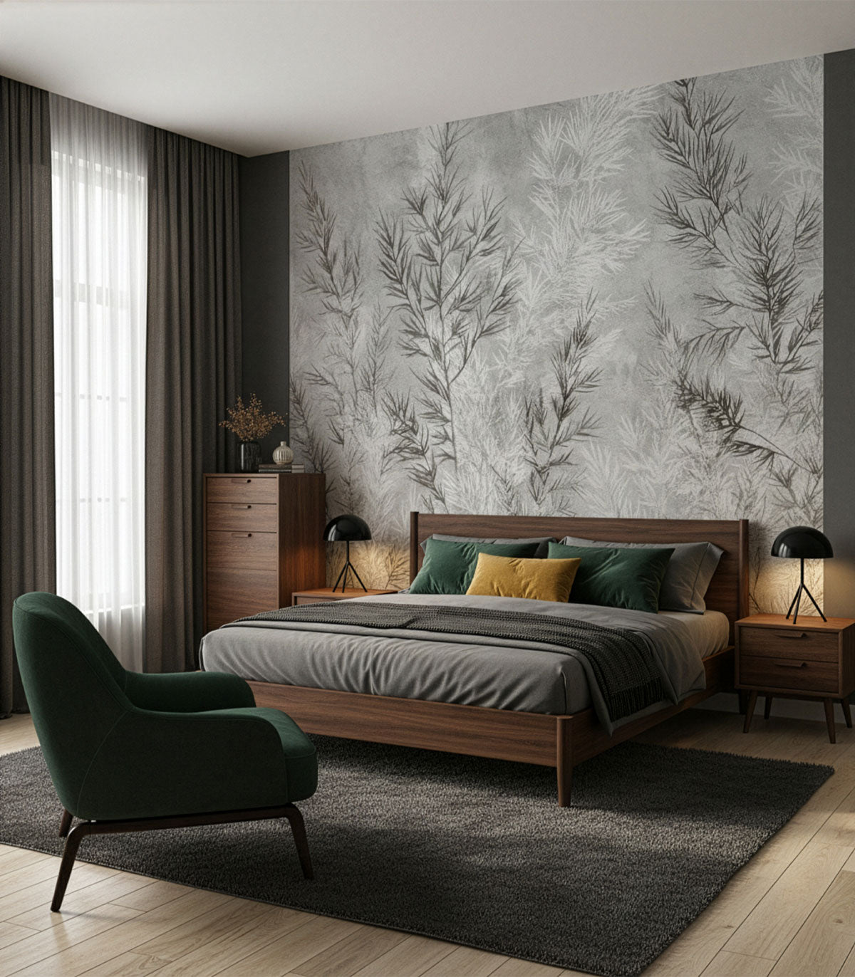 Trockenes Gras graue Tapete