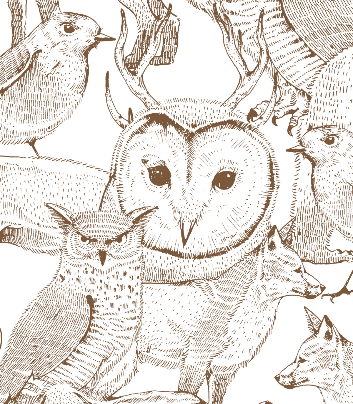 Waldfreunde Braune Tapete