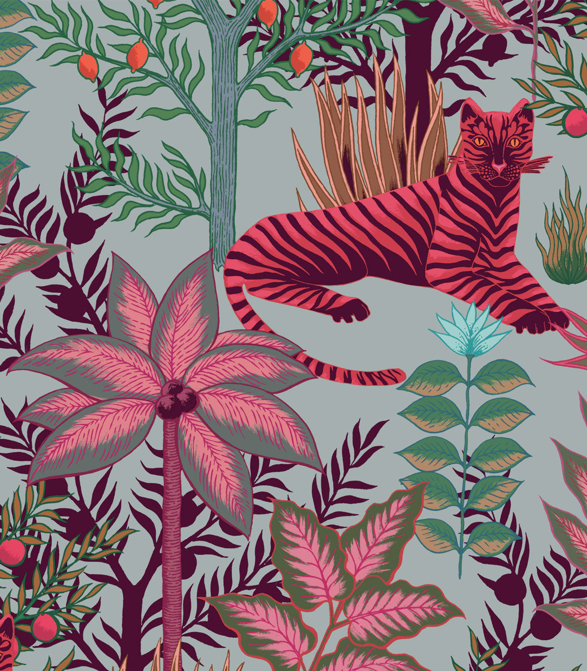 Gold Tigers Pink Tapete