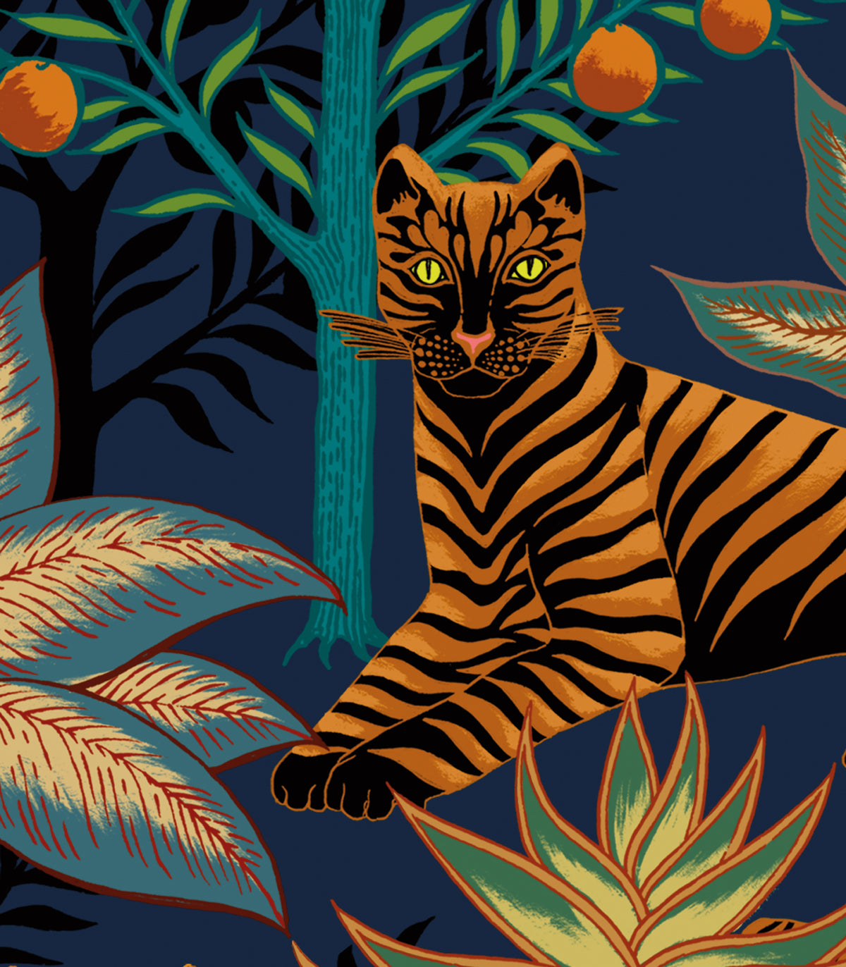 Goldene Tiger Tapete