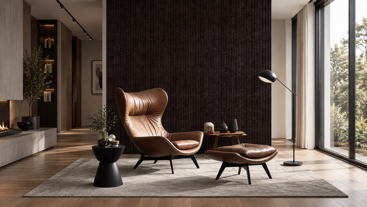 Tapete Herringbone Burgundy