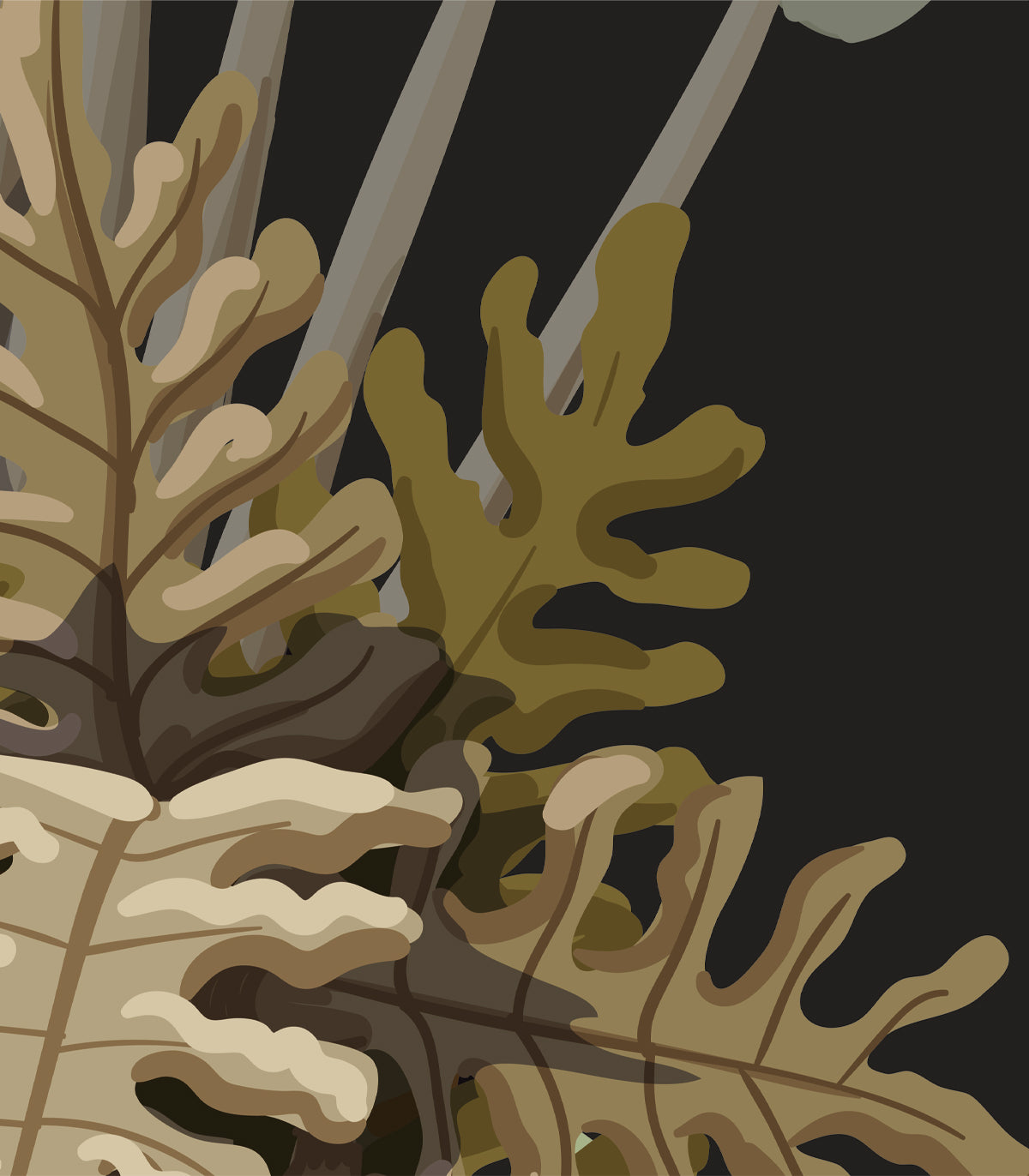 Dschungel Schwarze Tapete