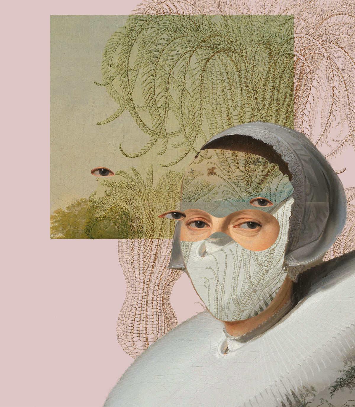 Landschaft Muse Rosa Tapete