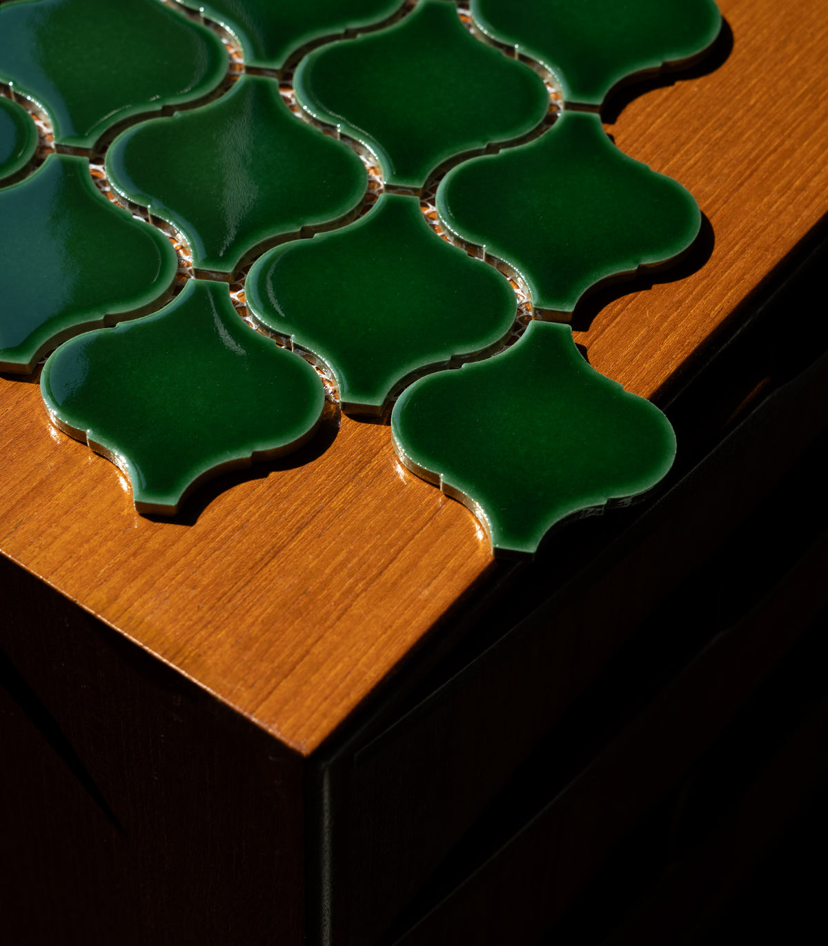 Arabisches tiefgrünes Mosaik