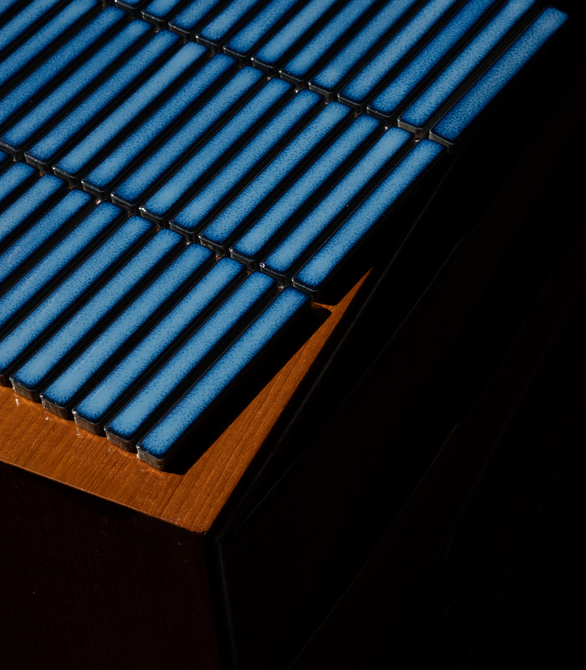 Mini-Klaviermosaik tiefblau