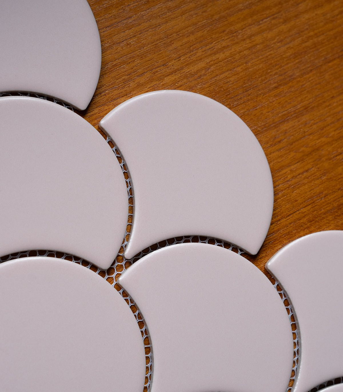 Mosaik Fischschuppen Puderrosa Rose