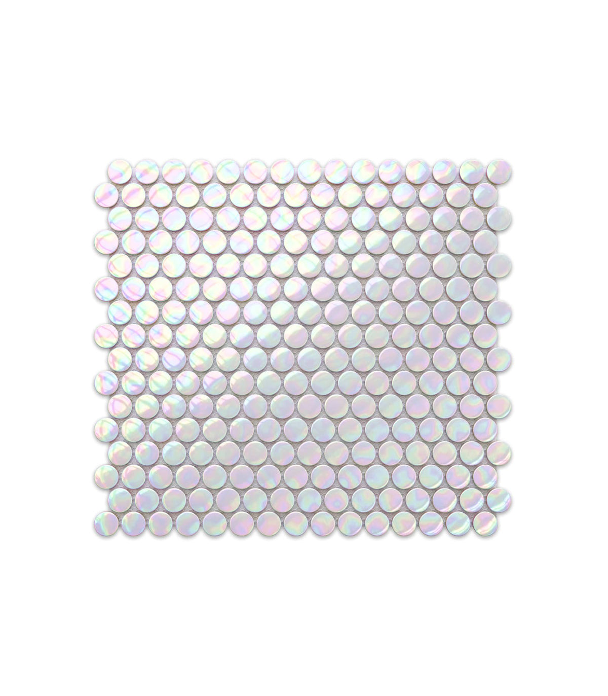 Penny Dots weißes Perlglanz-Mosaik