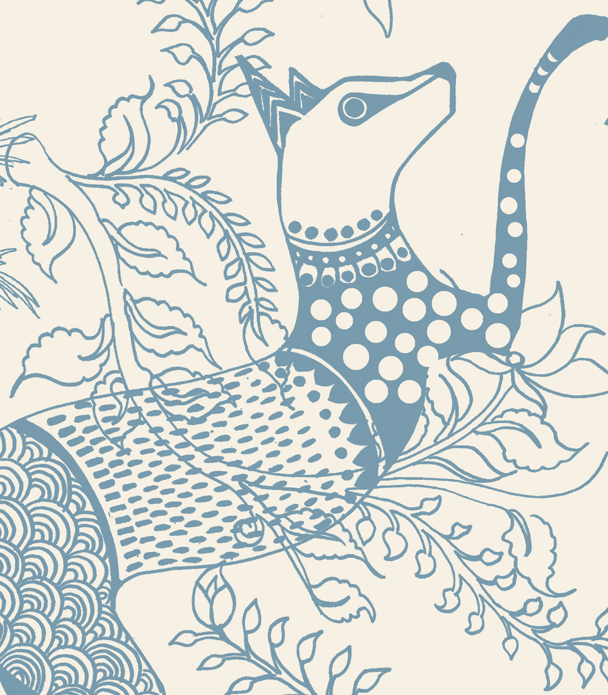 Mythische Tiere Blaue Tapete