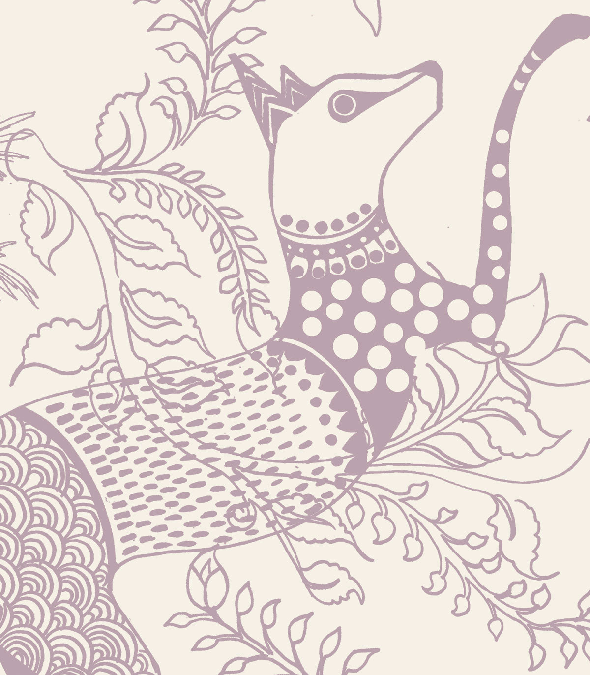 Mythische Tiere Rosa Tapete