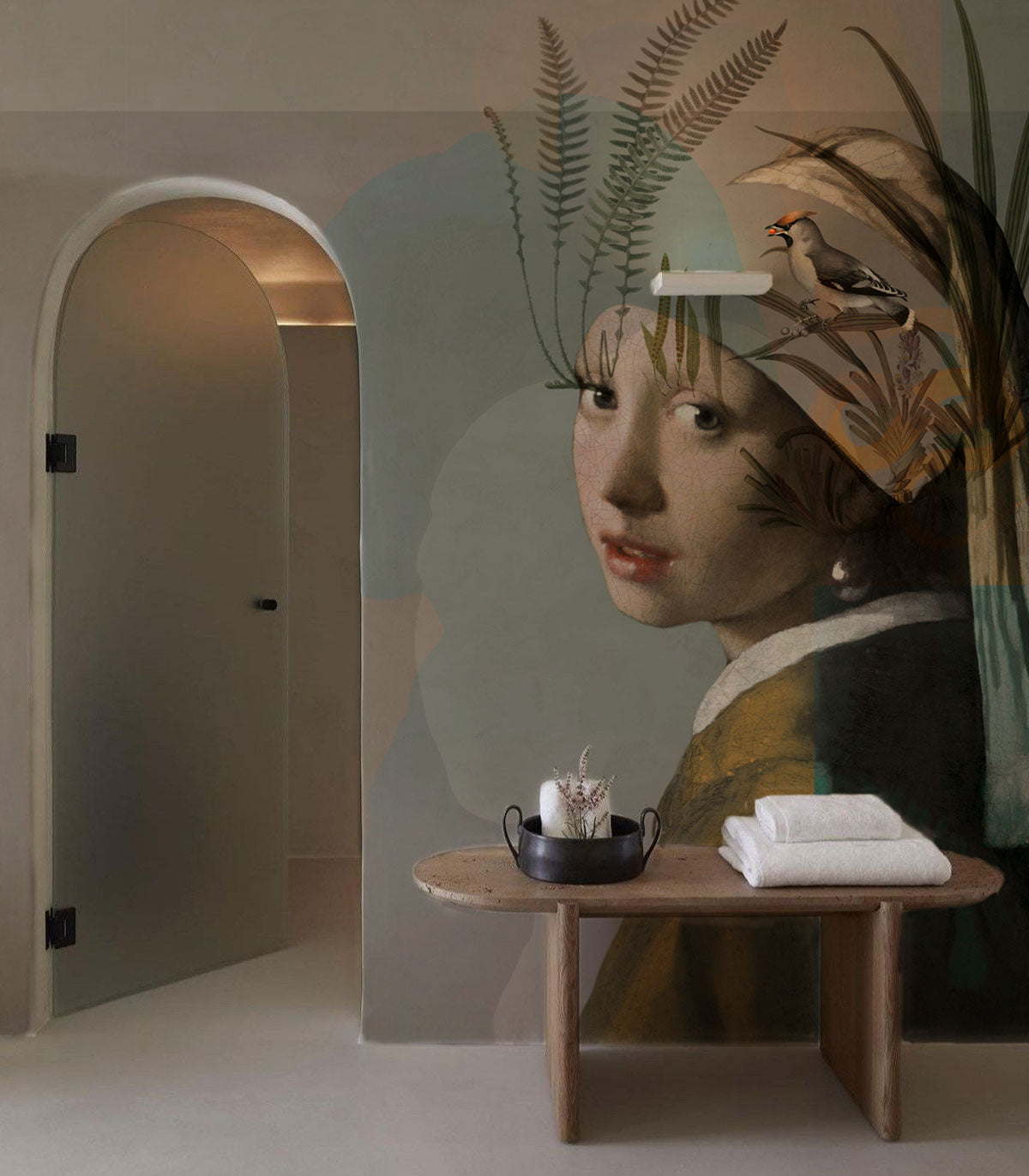 Naturmädchen mit der Perlentapete