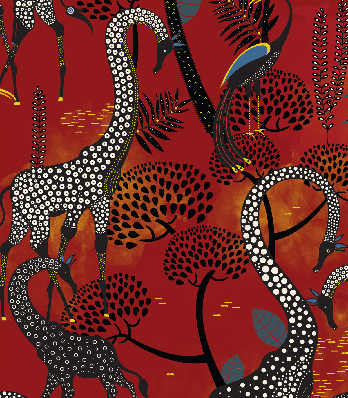 Orientalische Giraffe Tapete