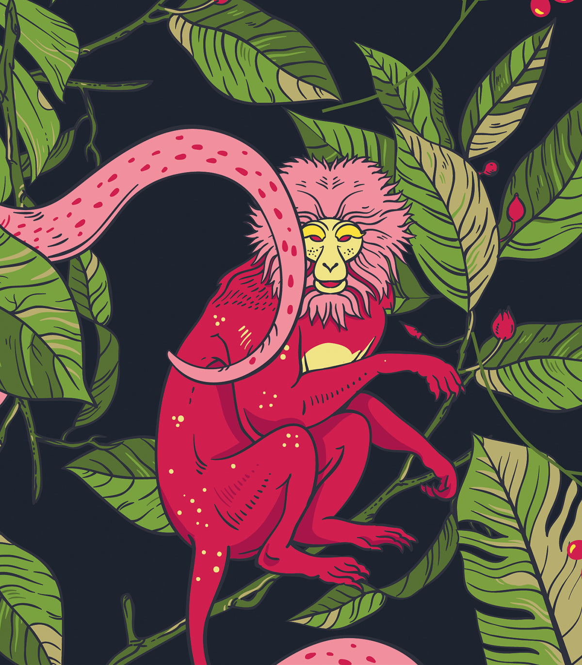 Rosa Affe Hintergrund