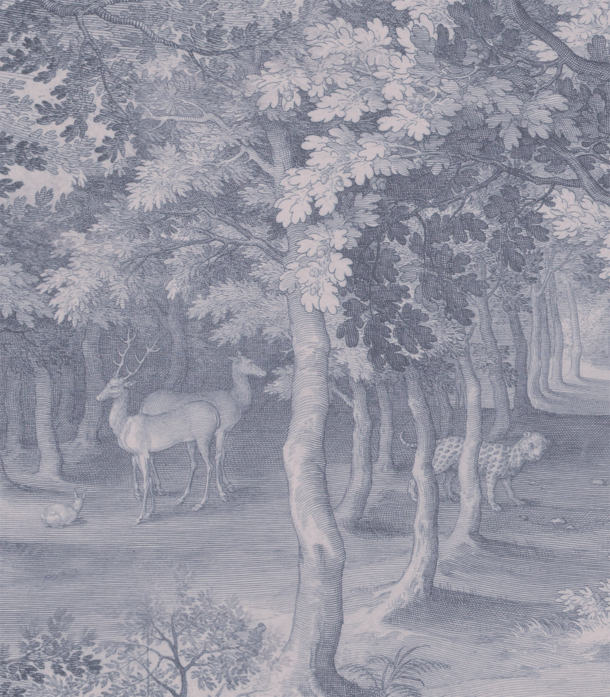 Zeitlose Bäume Blaue Tapete