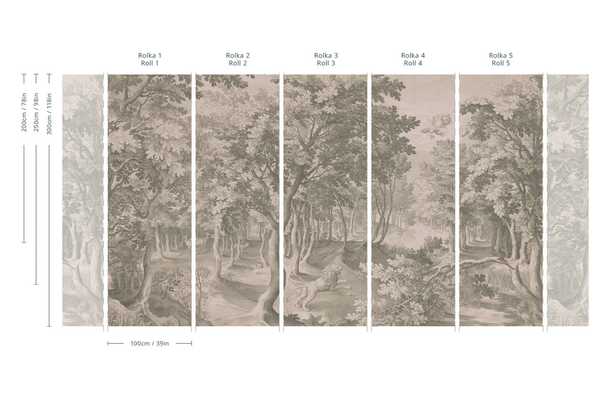 Tapete Timeless Trees Green
