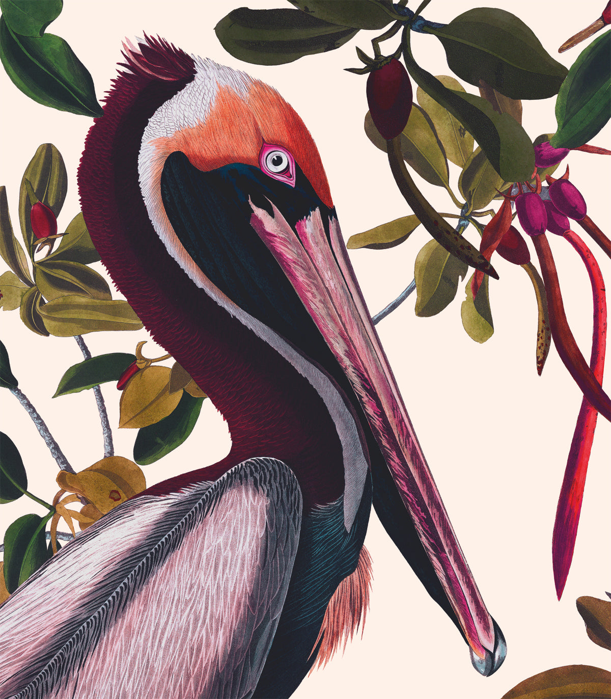 Vintage Pelikane Tapete