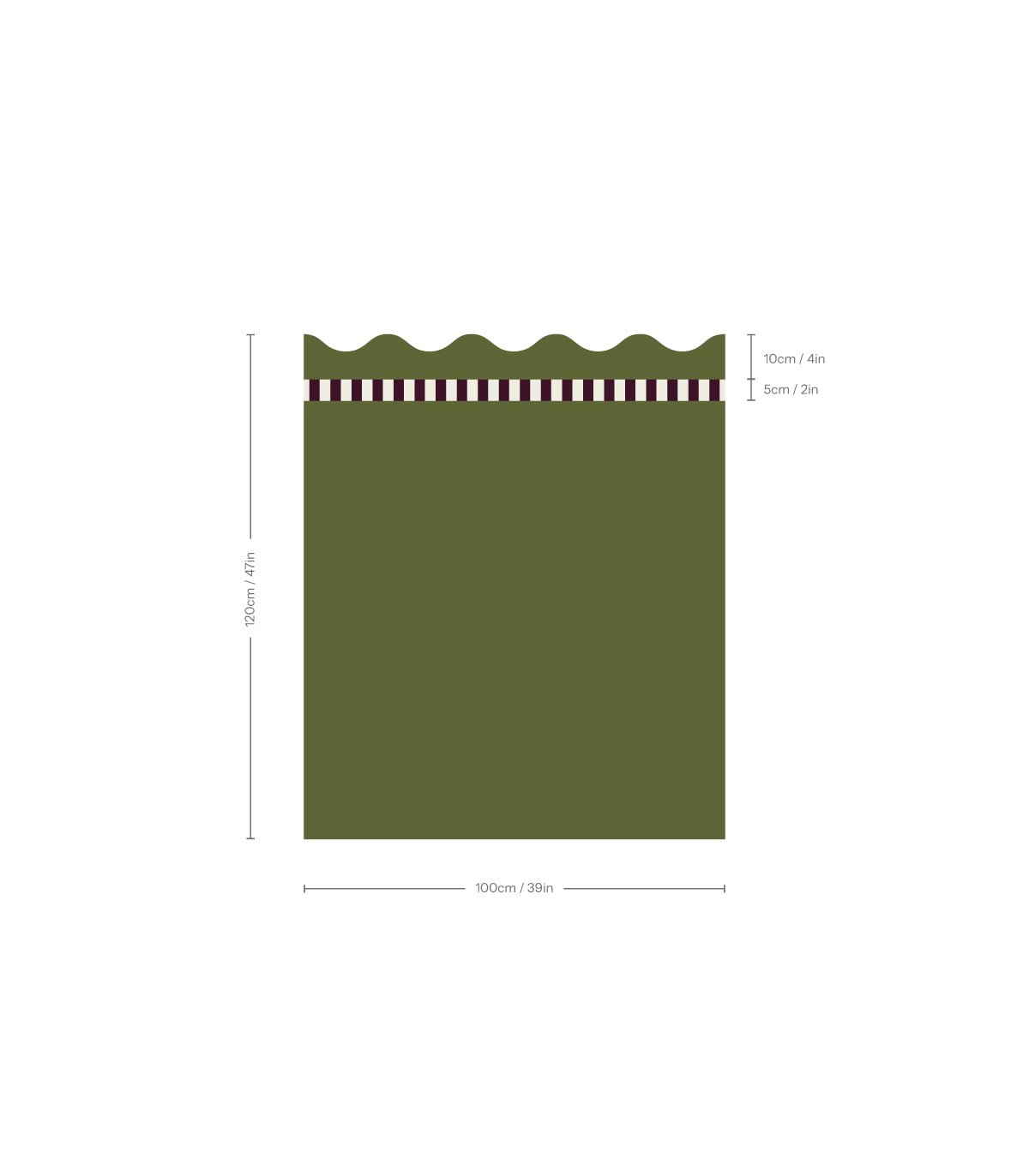 Wainscoting Wave Dark - Wallcolors®