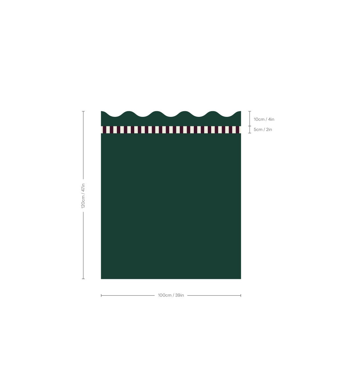 Wainscoting Wave Dark - Wallcolors®
