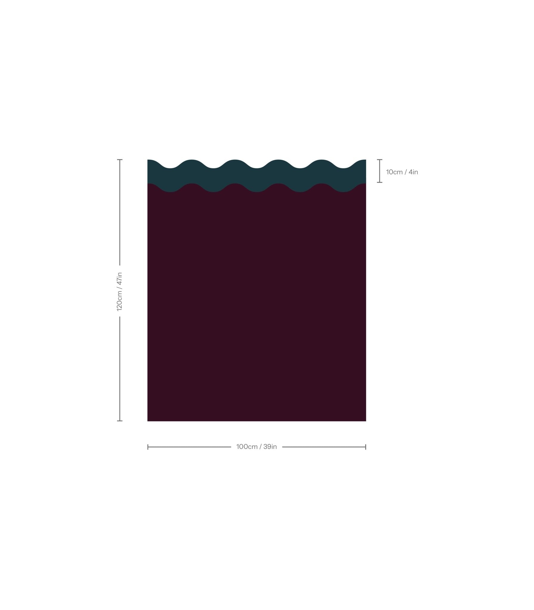 Wainscoting Double Wave Dark - Wallcolors®