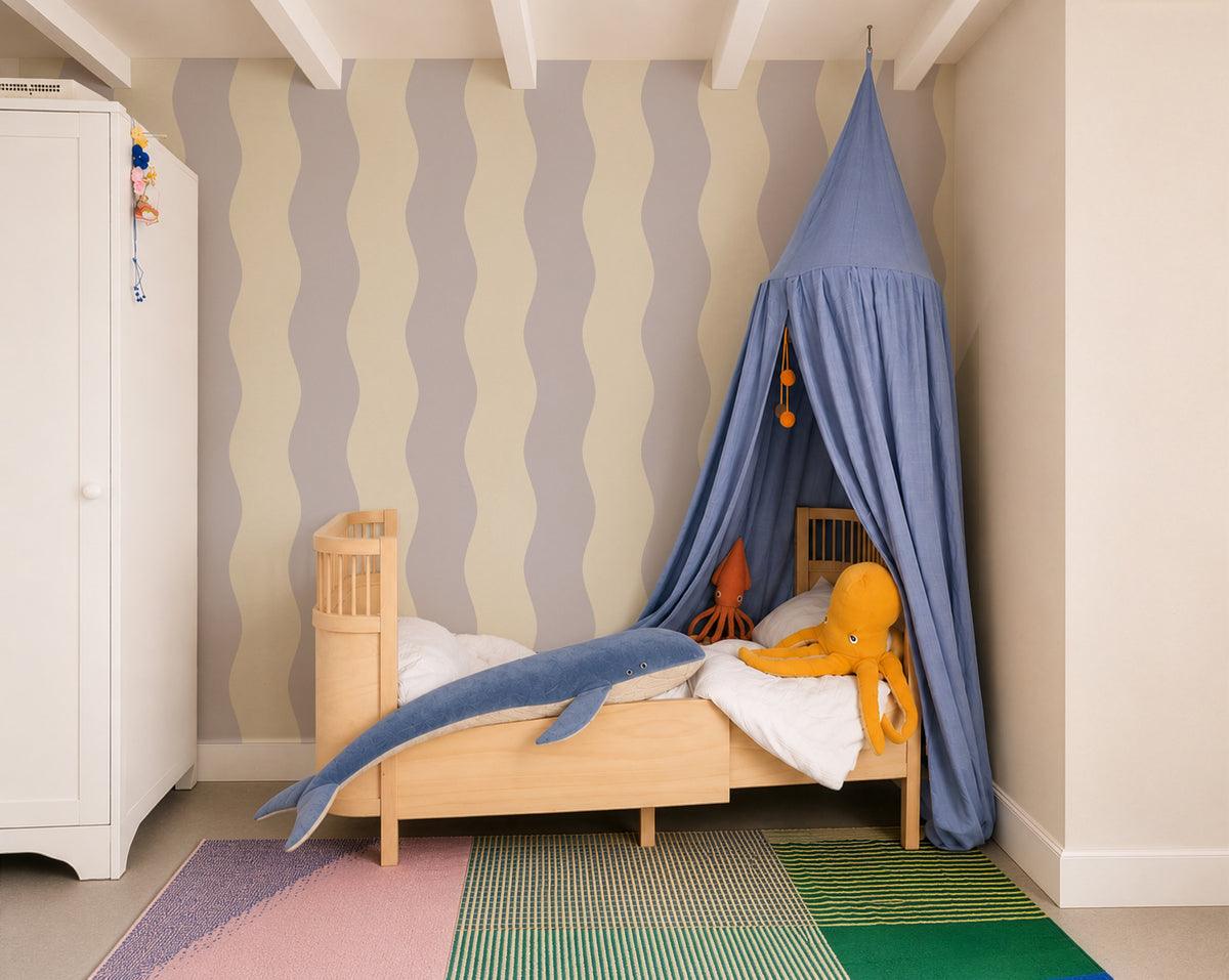 Tapete Wave Stripe Winter Gray