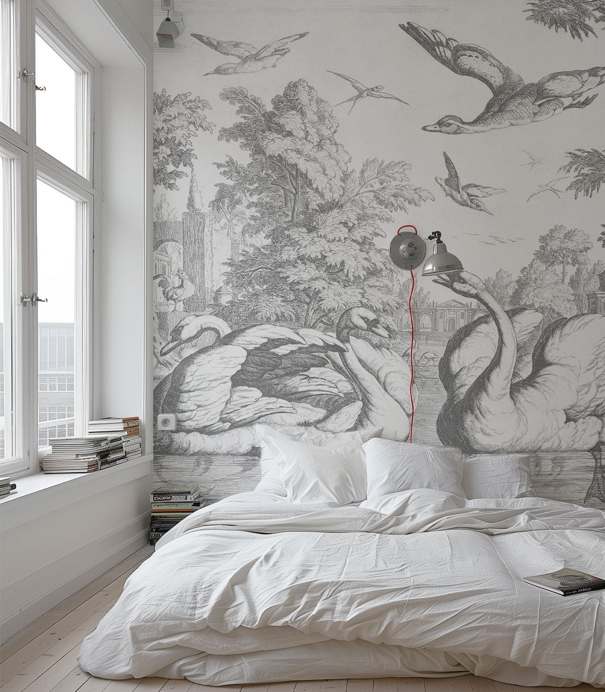 Weiße Schwäne Tapete