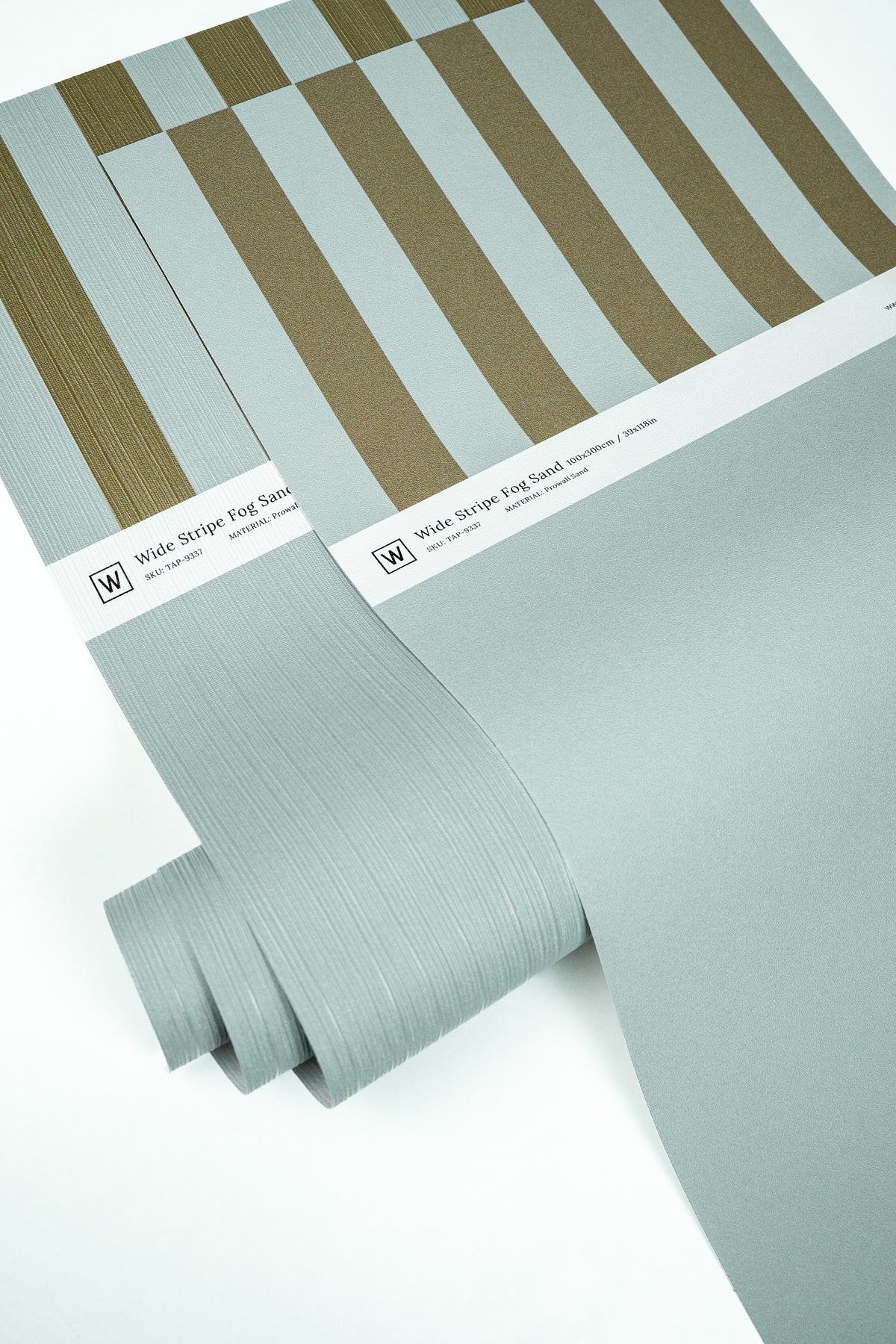 Tapete Wide Stripe Play Fog Sand