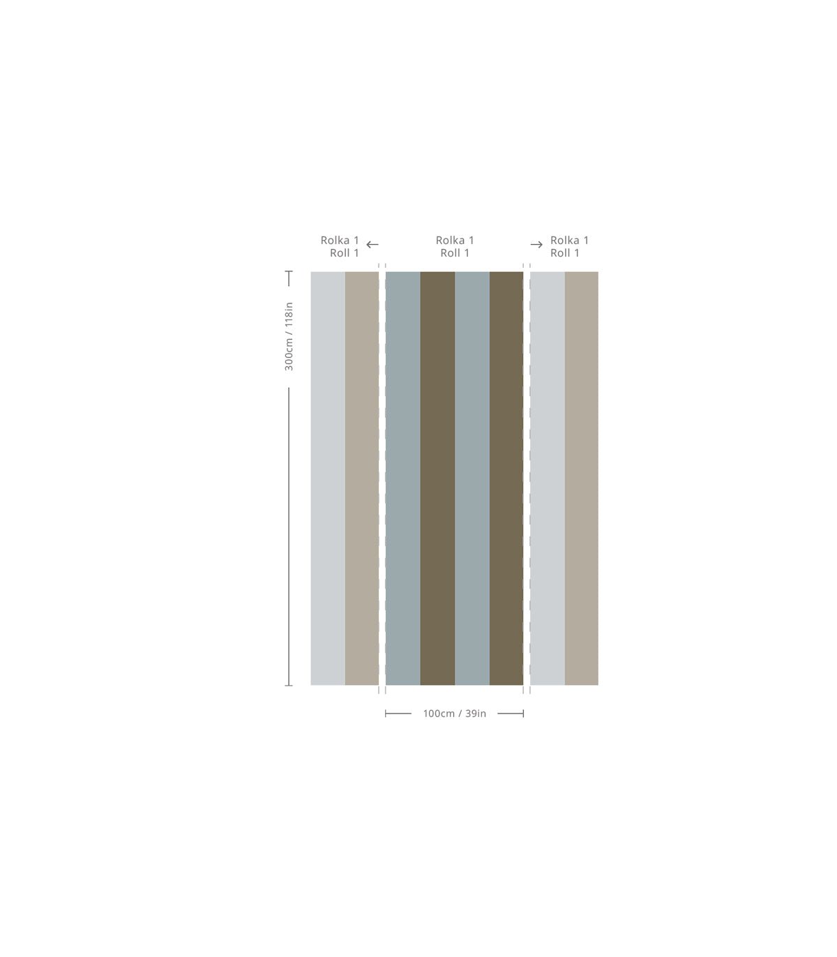 Tapeta Wilde Stripe Play Fog Sand - Wallcolors®