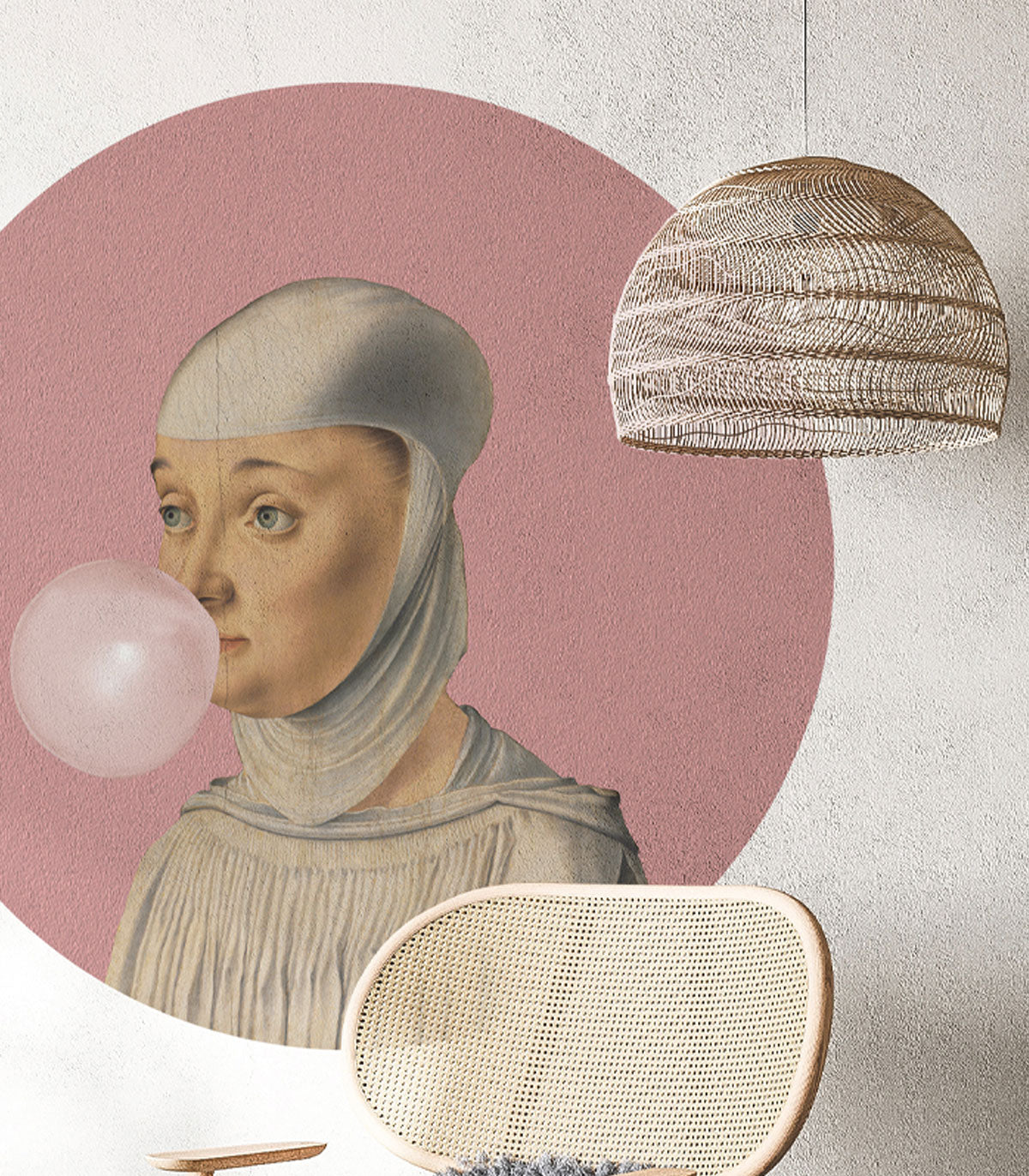 Dots Woman with Bubble Gum Pink