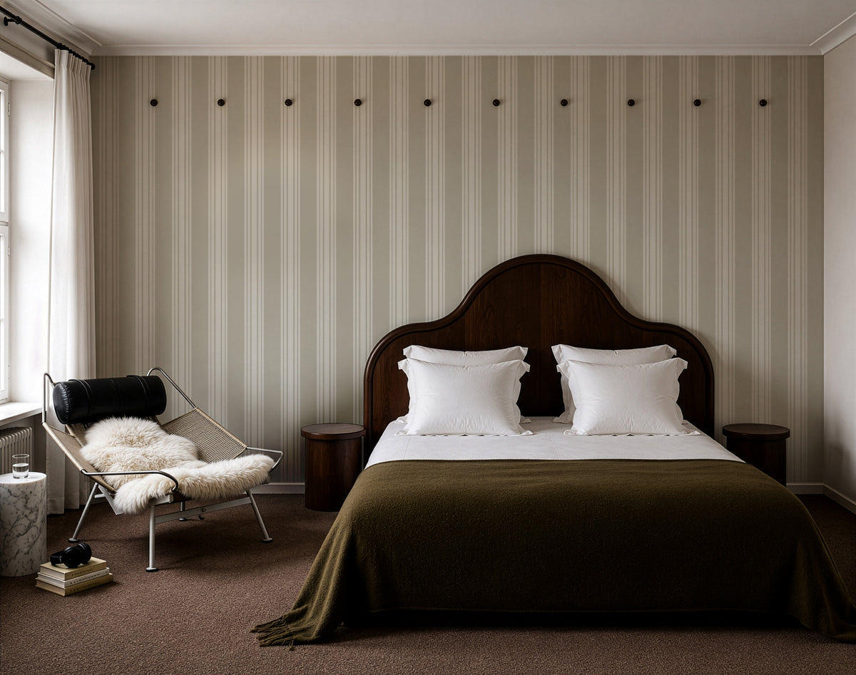 Tapete Woven Stripe Soft Olive