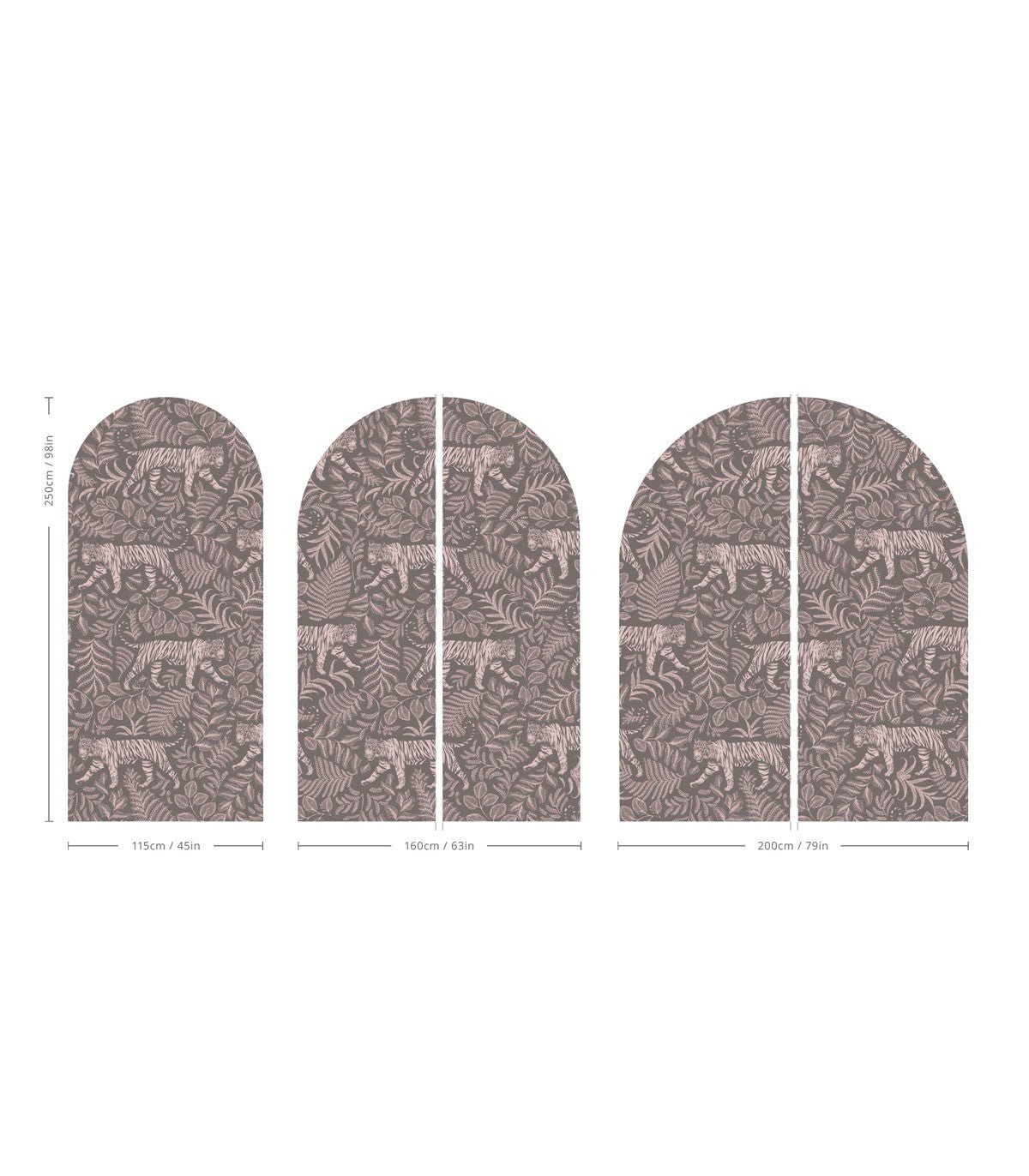Arch Camouflaged Tiger Gray Pink - Wallcolors®