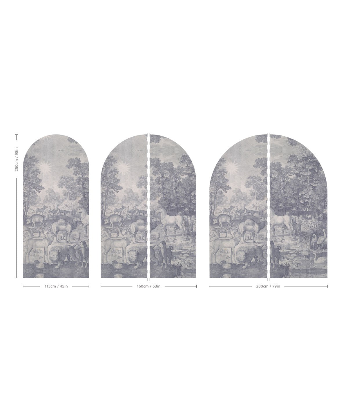 Arch Fauna Fresco Blue - Wallcolors®