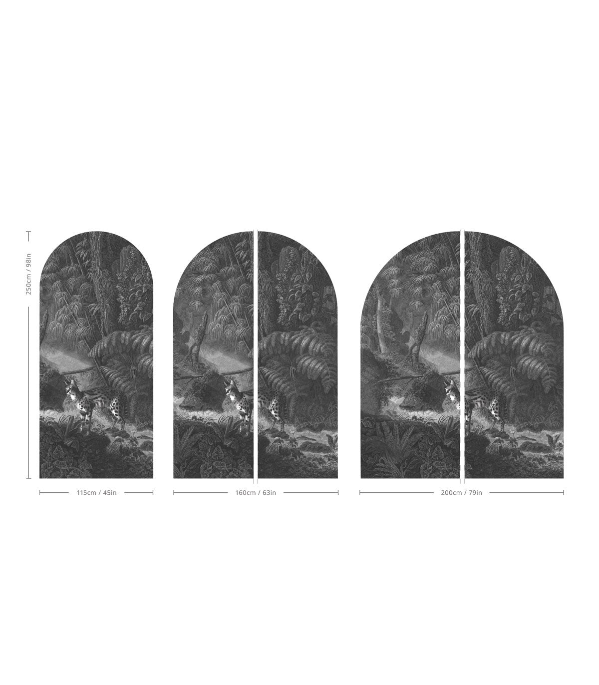 Arch Palms and cats - Wallcolors®