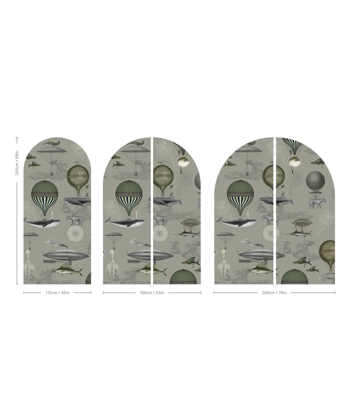 Bogen Vintage Luftballons grün