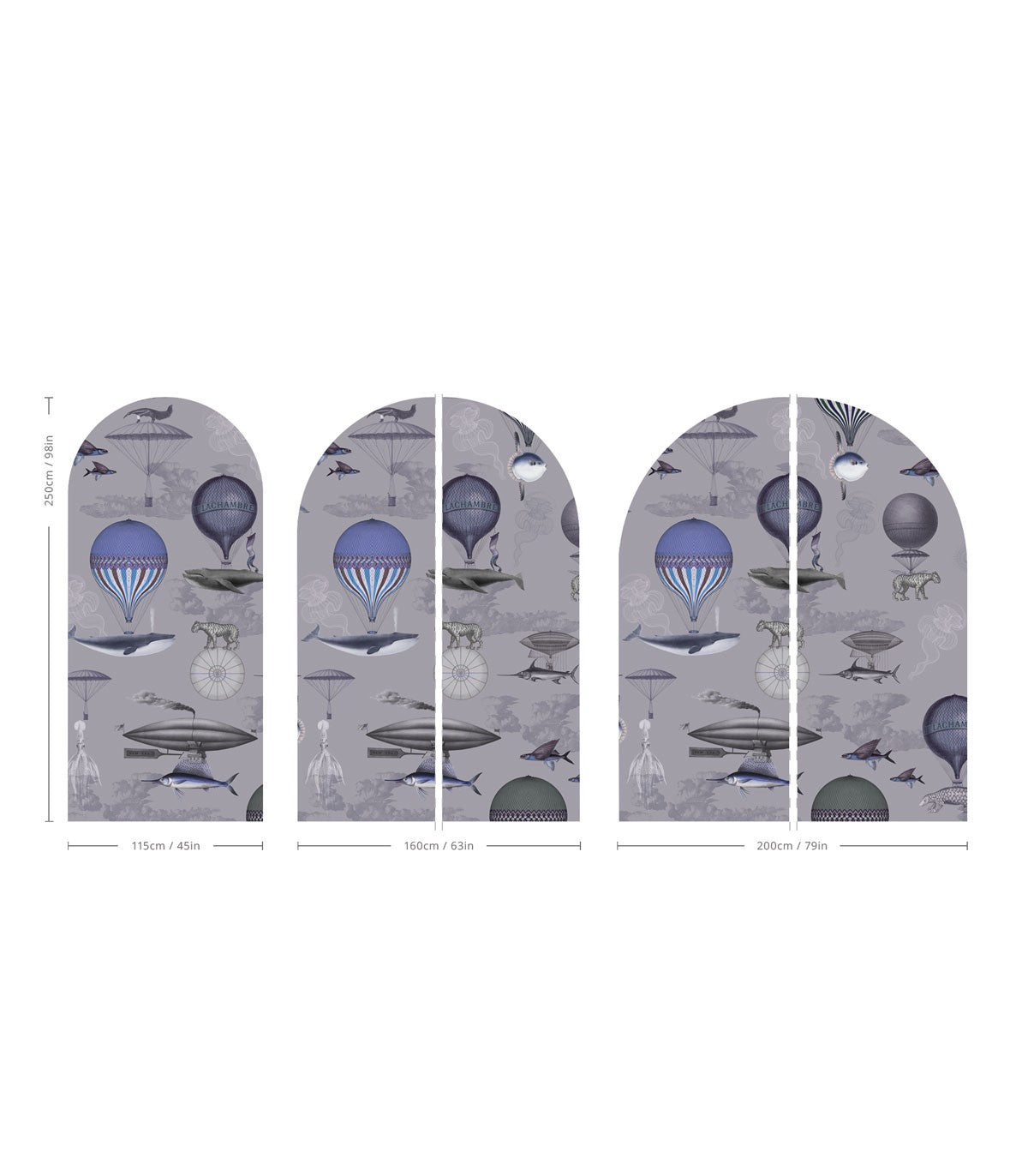 Bogen Vintage Luftballons lila