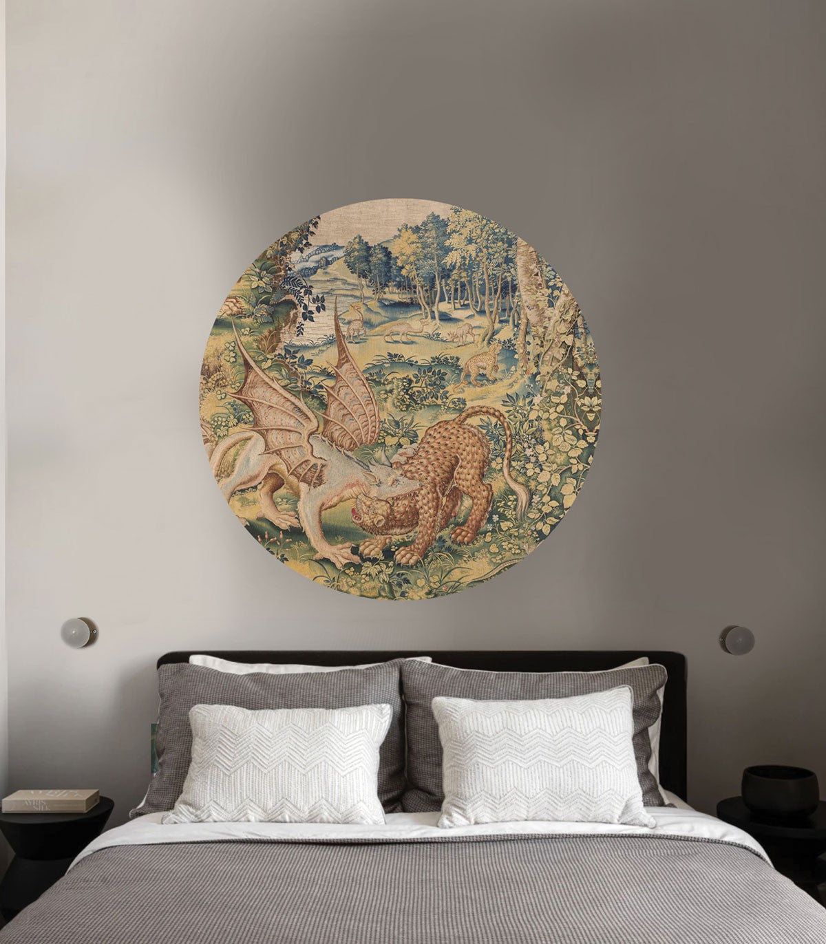 Punkte-Drache-Wandteppich