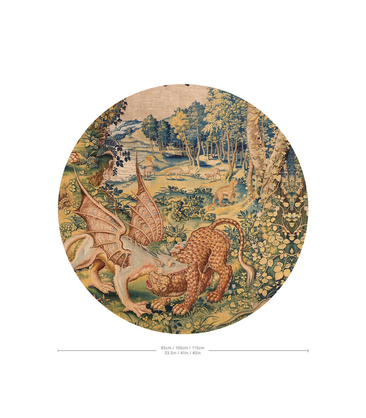 Punkte-Drache-Wandteppich