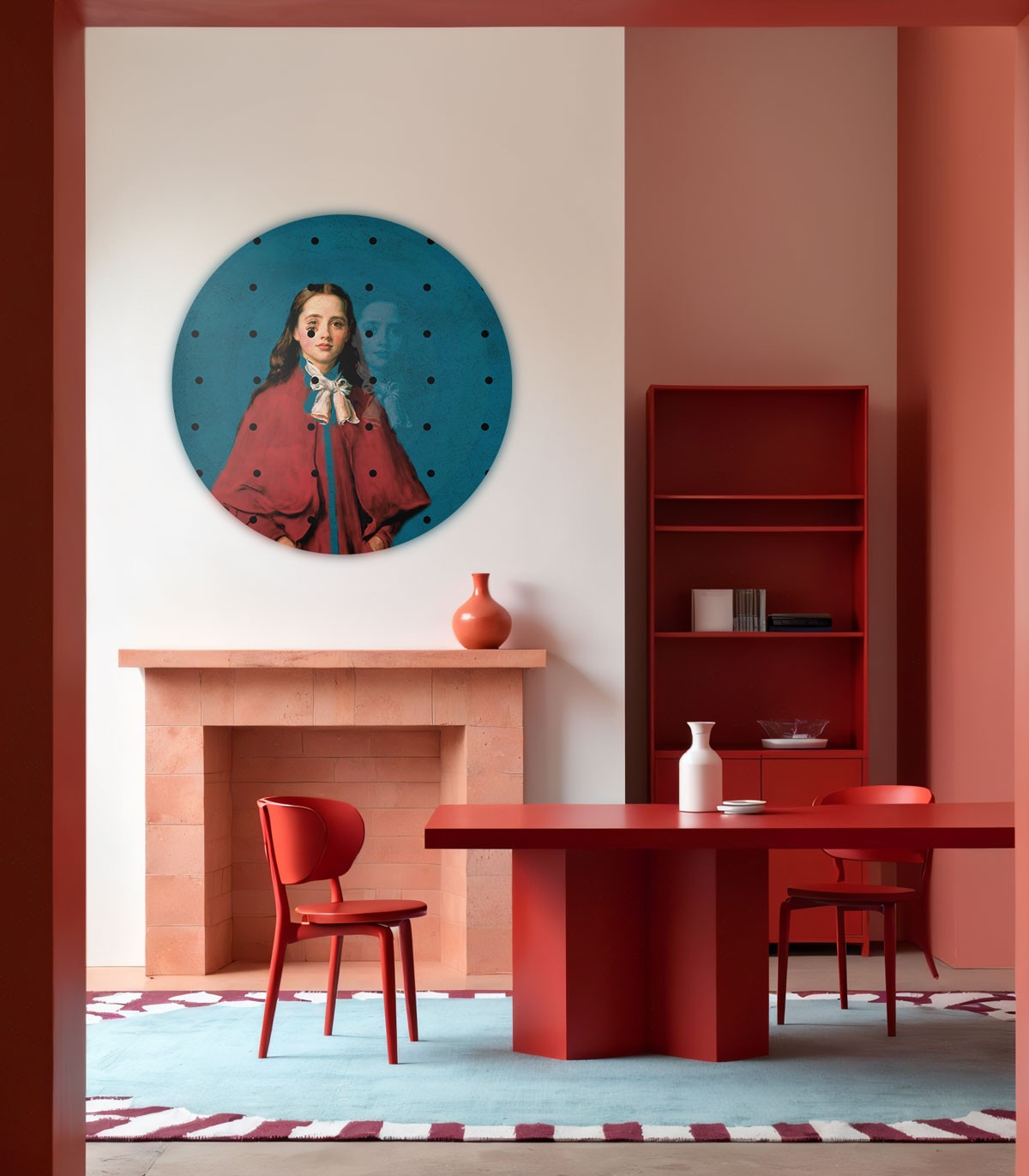 Punkte Mädchen in Rot