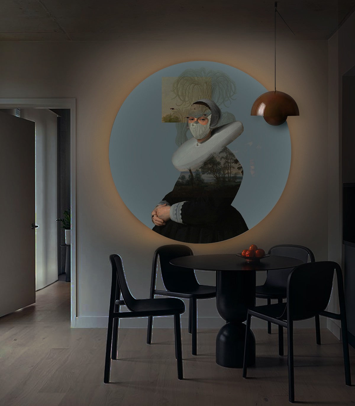 Punkte Beleuchtung Landschaft Muse Blau