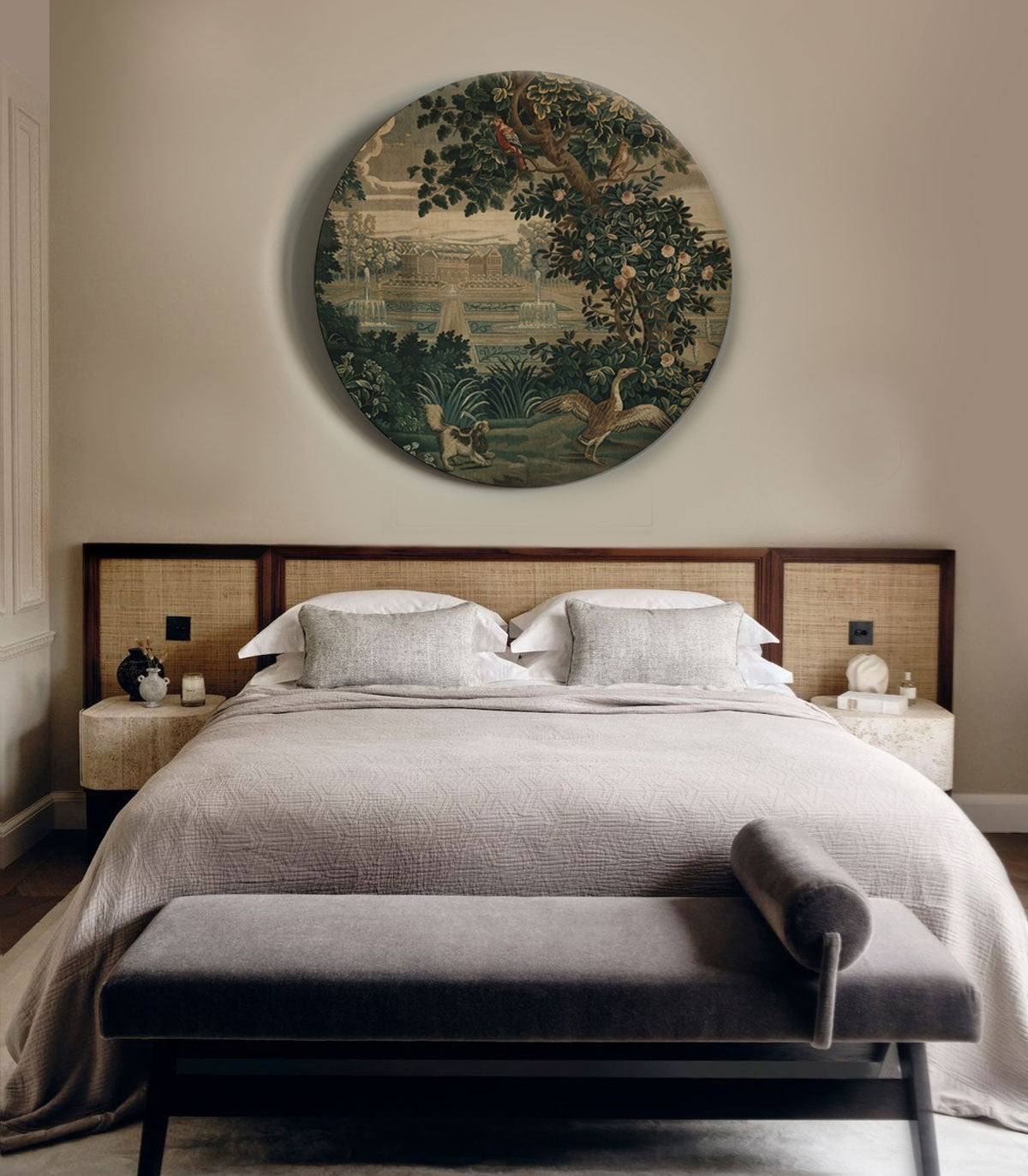 Punkte Vintage Garten Wandteppich