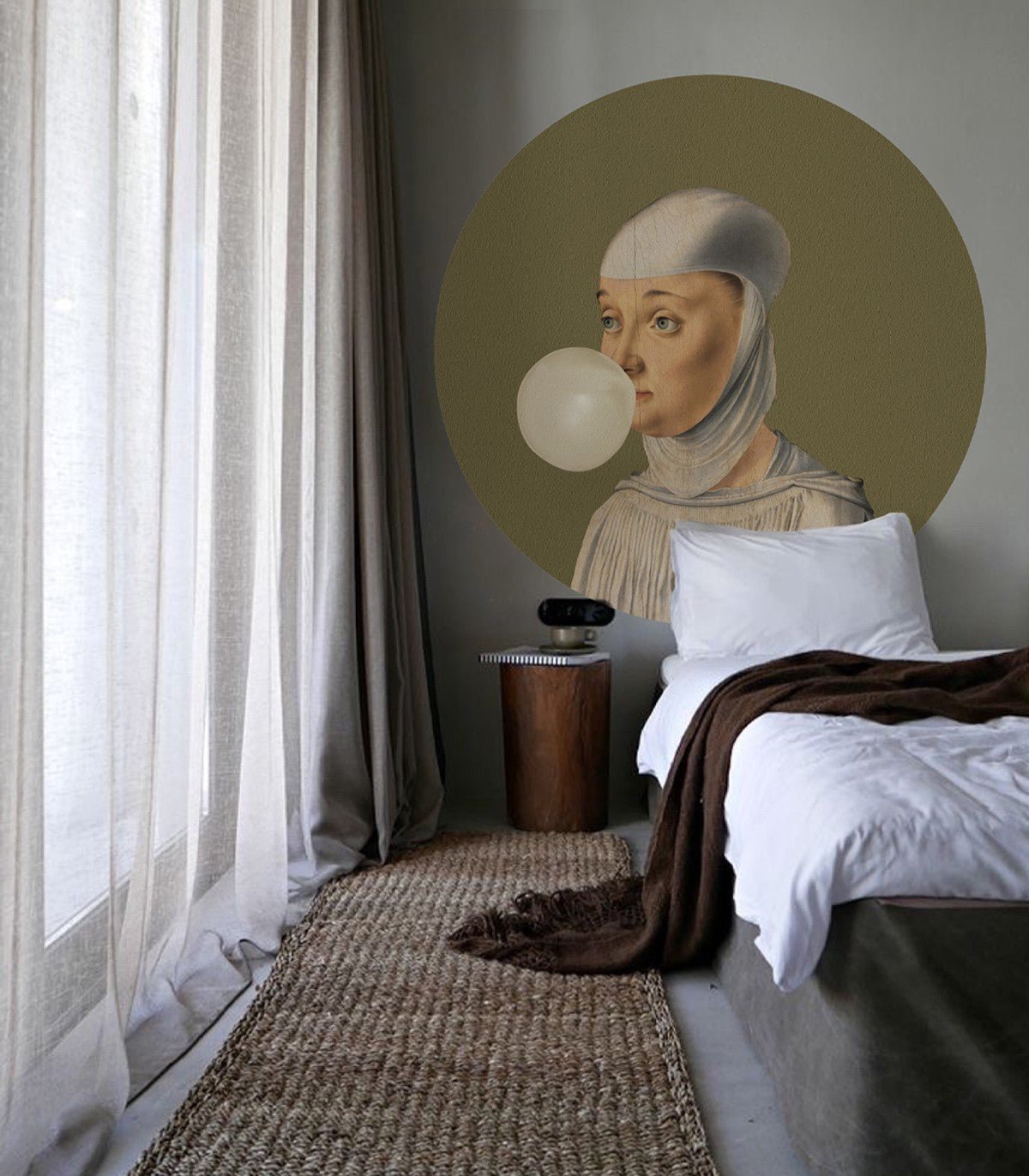 Dots Woman with Bubble Gum Olive - Wallcolors®