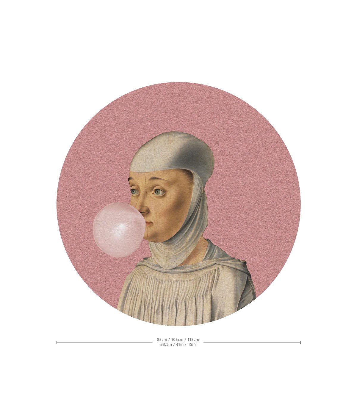Dots Woman with Bubble Gum Pink - Wallcolors®