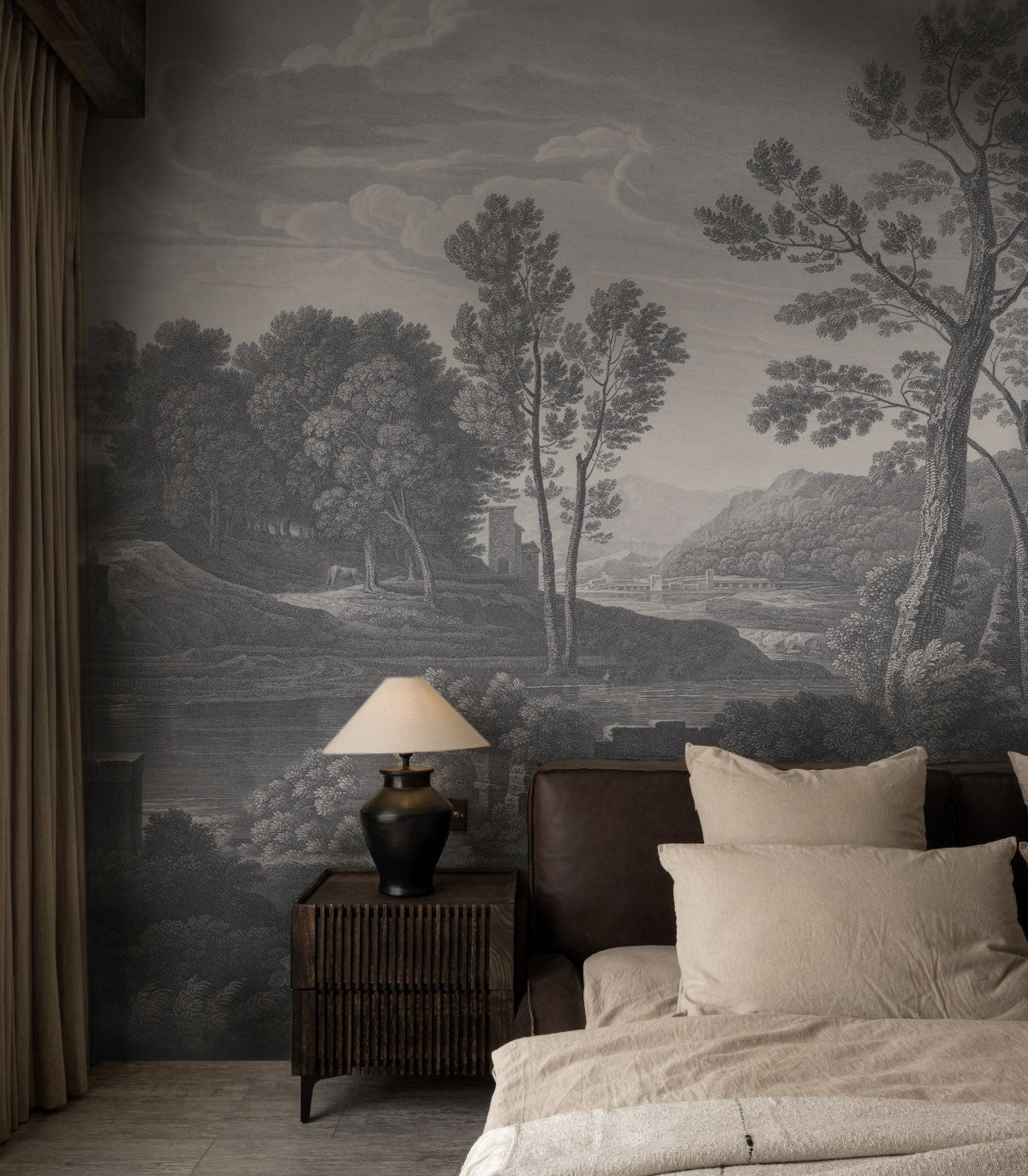 Altes Flussuferhain-Hintergrundbild